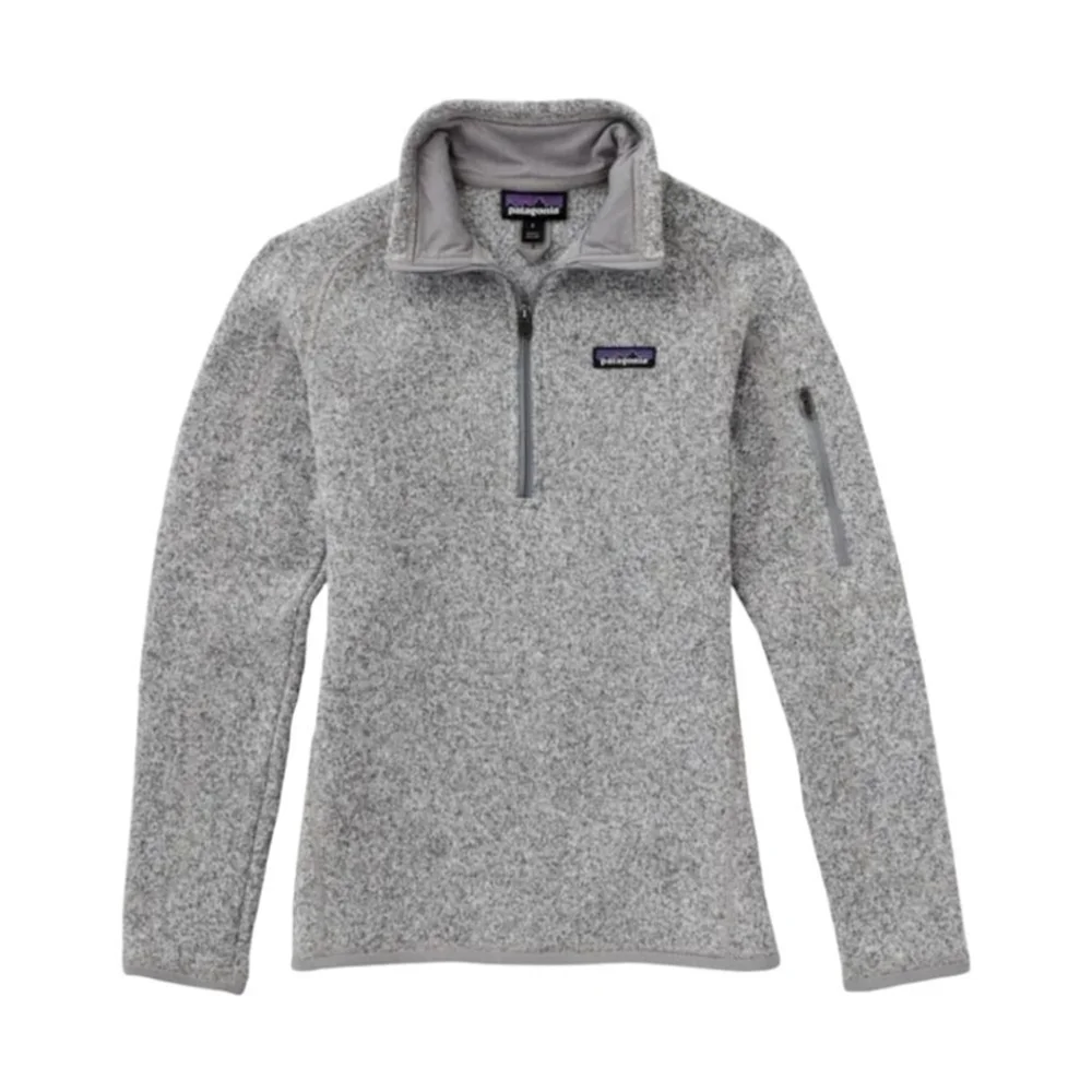 Patagonia Quarter Zip Pullover Better Sweater Fleece Women's sz S in White Birch